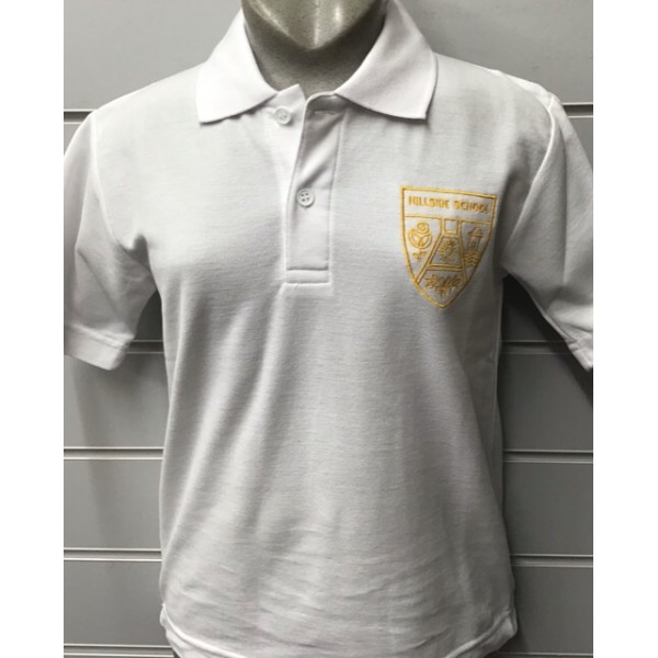 Hillside Primary School White Polo Shirt | Donsport